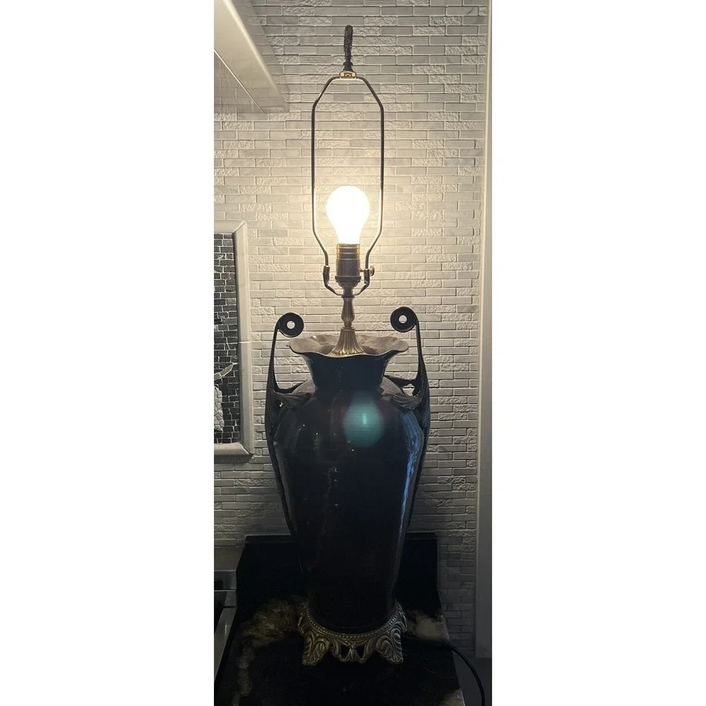Stunning Vintage Wildwood Urn Large Metal Table Lamp 35.5